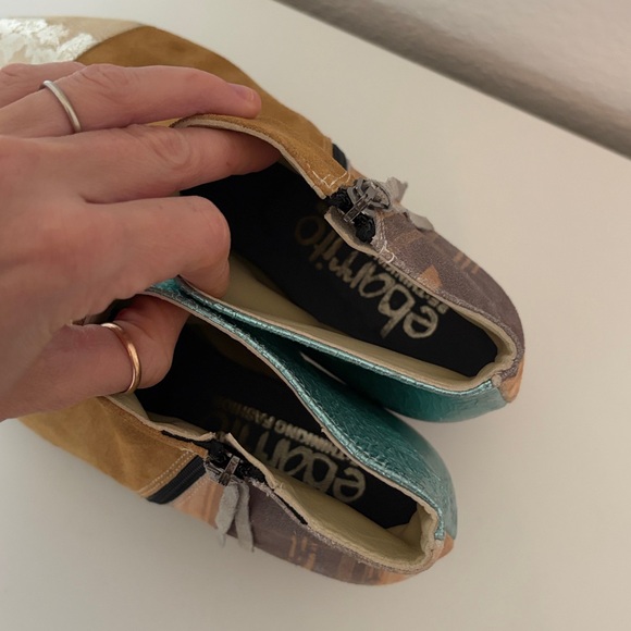 NEW EBARRITO 41 Multicolor Leather Ankle Zip Booties Boots - Picture 15 of 16